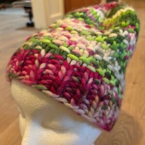Hand Knit Winter Multicolored Beanie